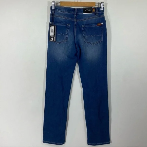 NWT 7 For All Mankind Boys Dark Wash Slimmy Fit Jeans - Picture 4 of 9